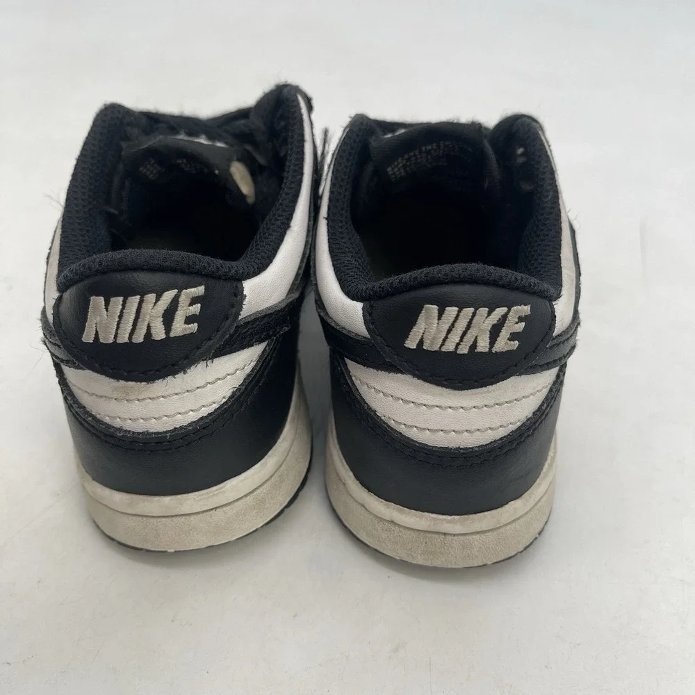 Nike Dunk Low Panda Shoes Youth 12c Lace Up Skate Sneaker CW1588-100